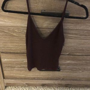Brandy Melville burgundy crop top